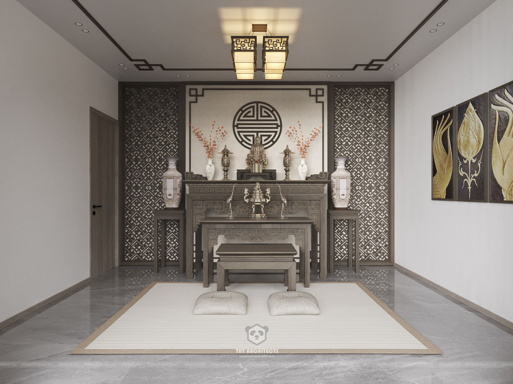 tht architects - Trường villa Bình Thuận - phòng thờ 01